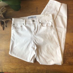 Express white skinny jeans